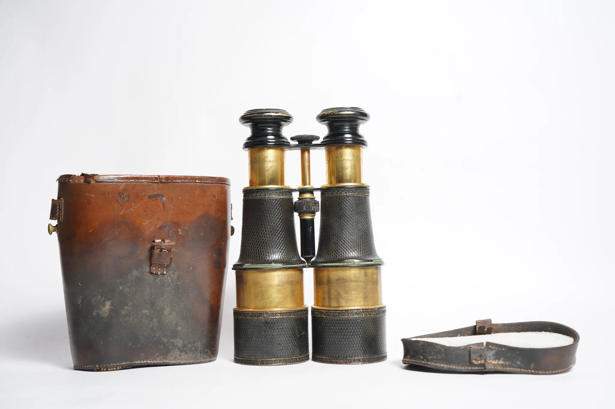 Antique 1868 Victorian Field Binoculars — photograph