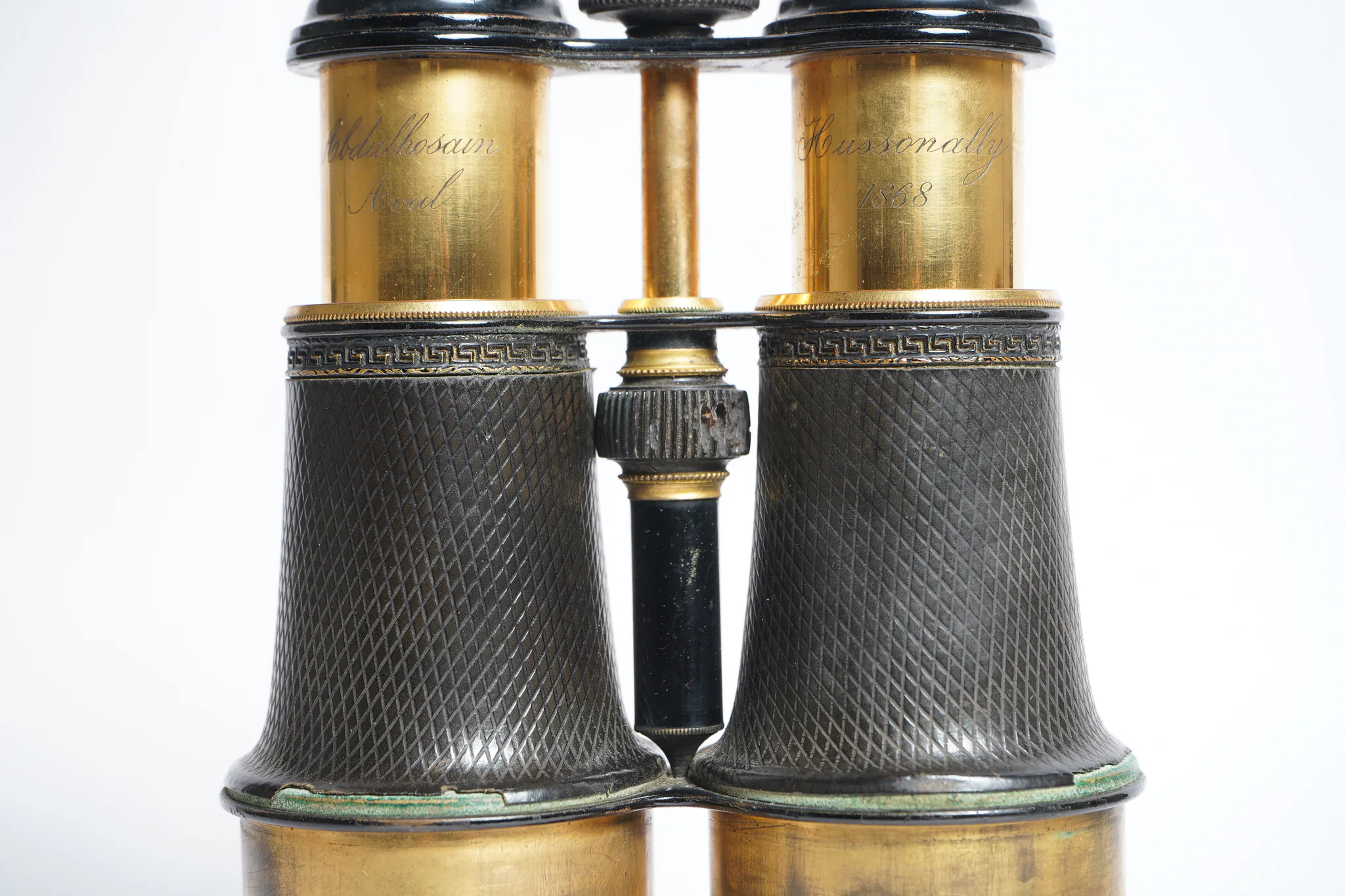 Antique 1868 Victorian Field Binoculars — photograph