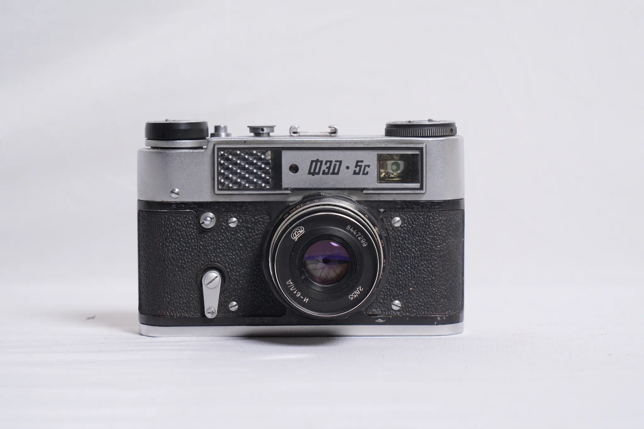 FED-5C Rangefinder Camera with Industar-61L/D Lens and Case — photograph