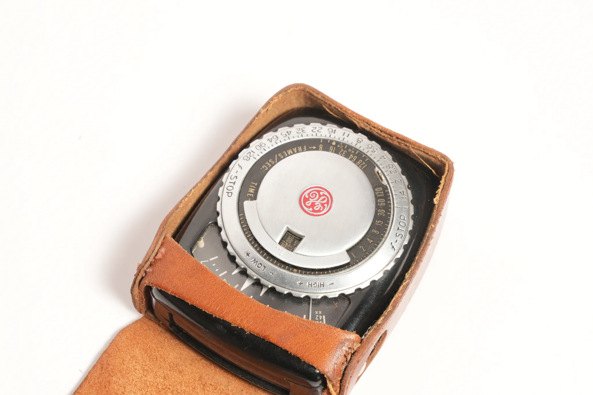 General Electric DW-58 Exposure Meter — A one-of-one object, not a stock photograph.