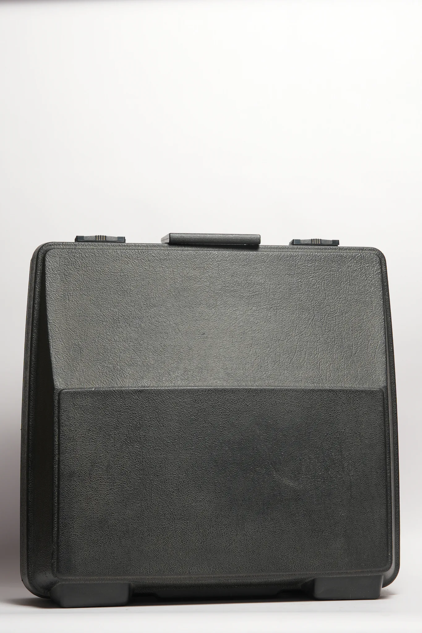 Vintage Black Molded Plastic Hard Storage Carrying Case — photograph