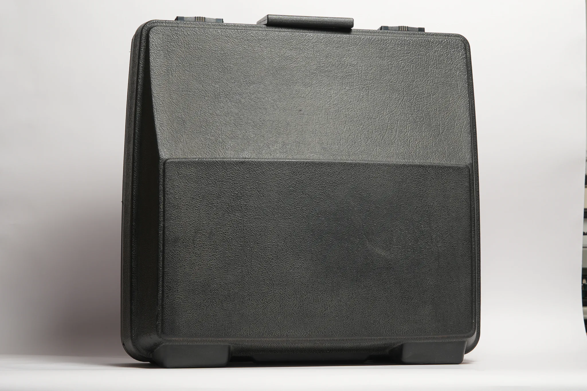 Vintage Black Molded Plastic Hard Storage Carrying Case — photograph