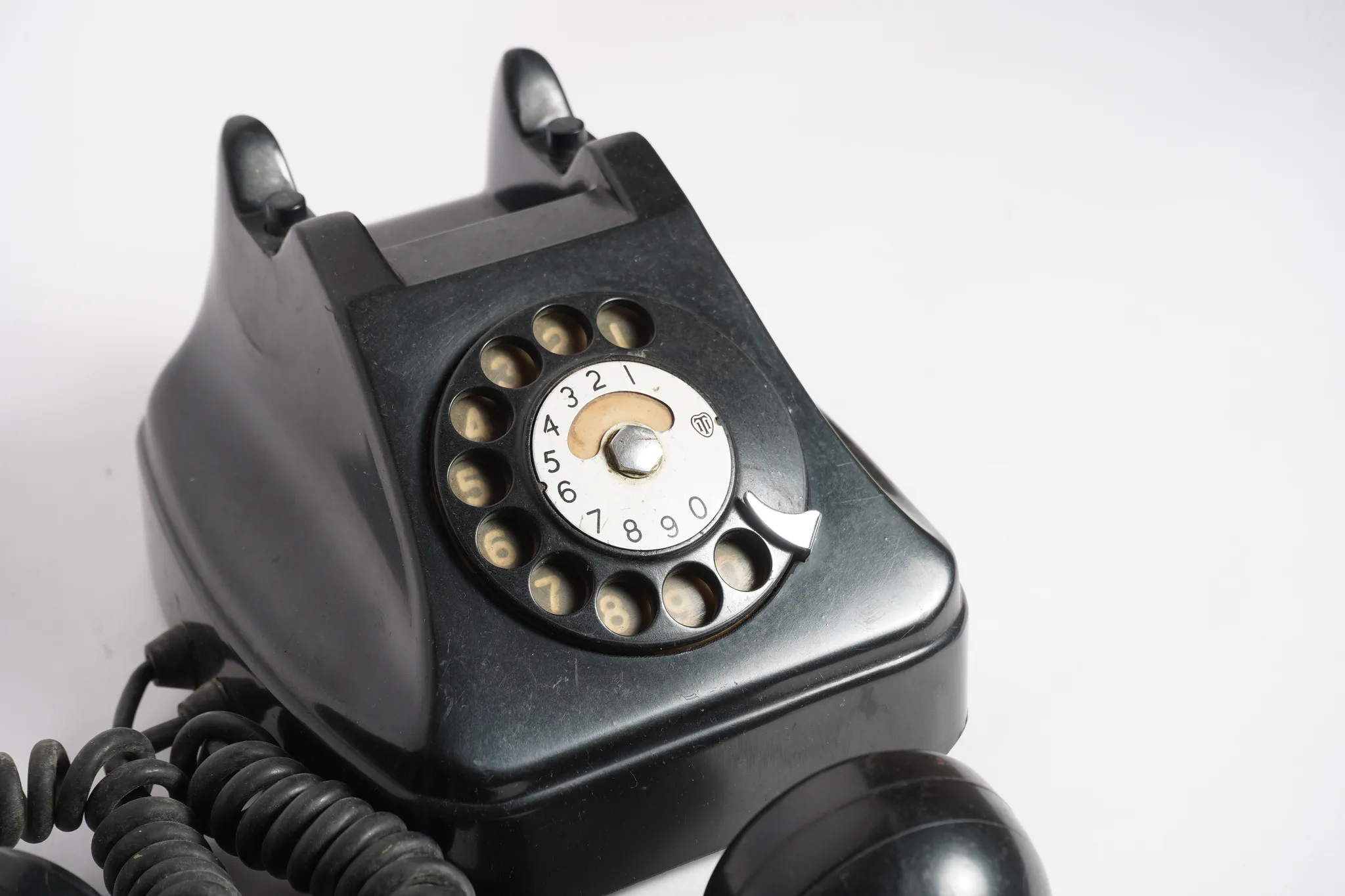 Tesla Vintage Bakelite Rotary Desk Telephone — photograph
