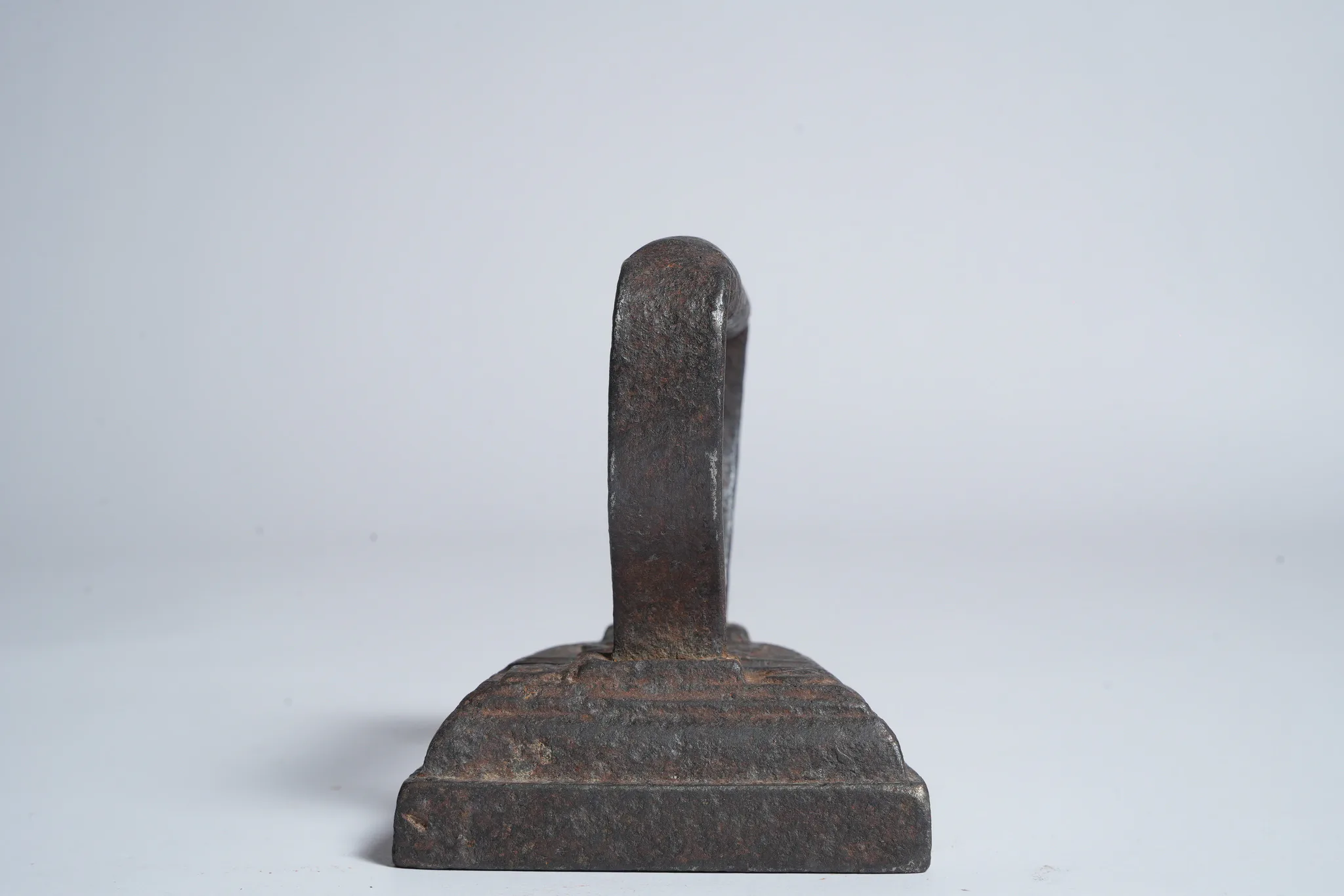 Vintage Cast Iron Sad Iron Flat Iron Clothes Press — photograph