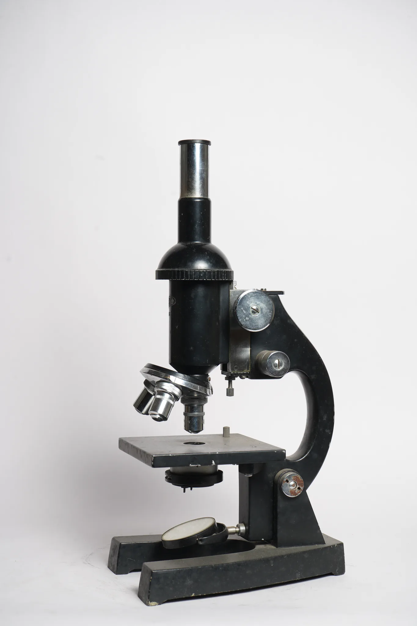 Vintage Precision Monocular Compound Microscope — photograph