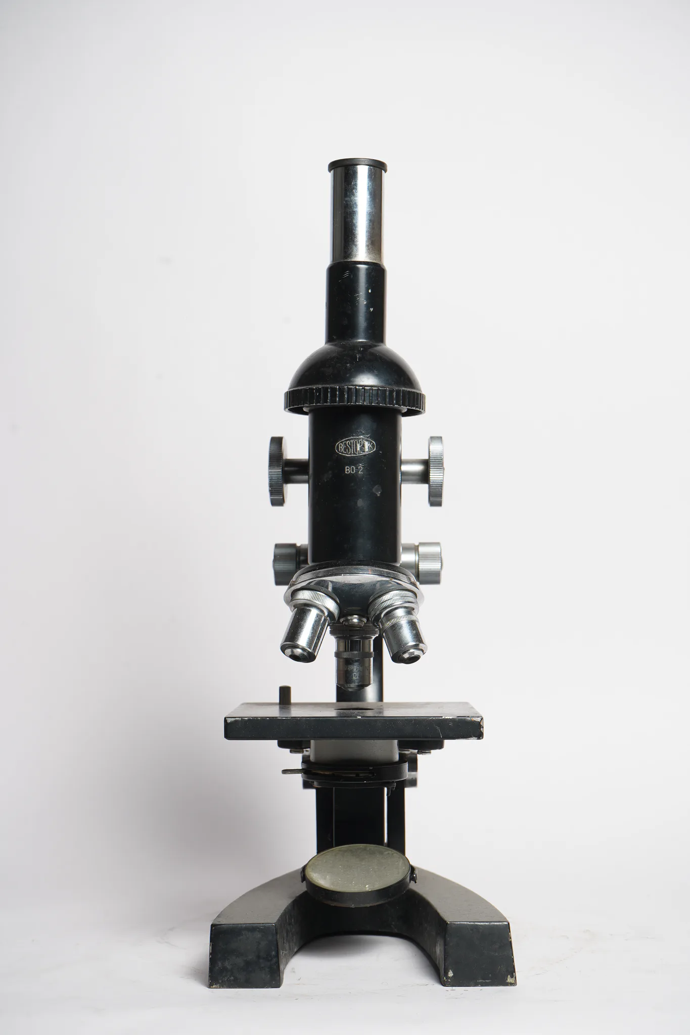Vintage Precision Monocular Compound Microscope — photograph