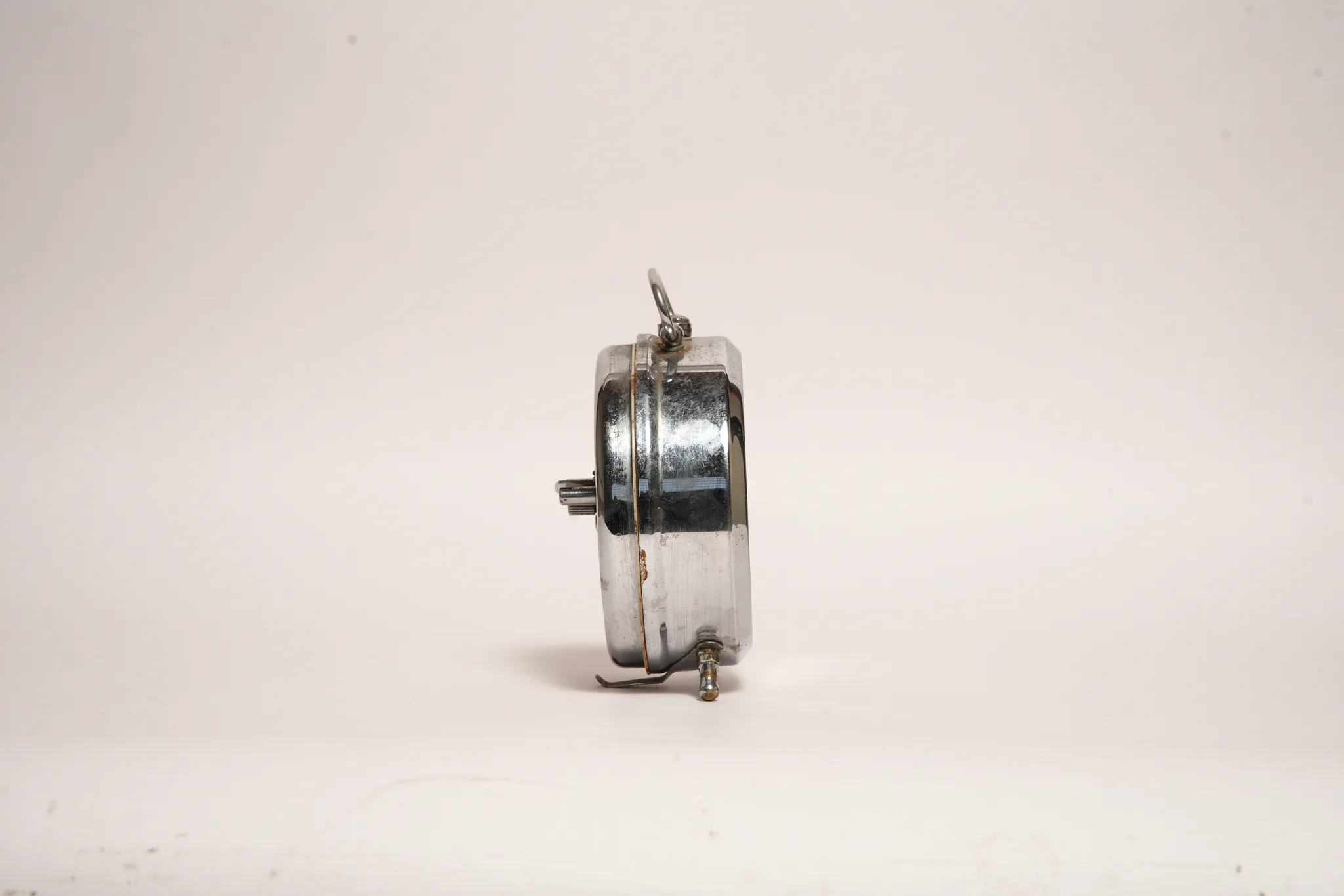 Vintage Swiss Movement Two-Tone Alarm Clock — photograph