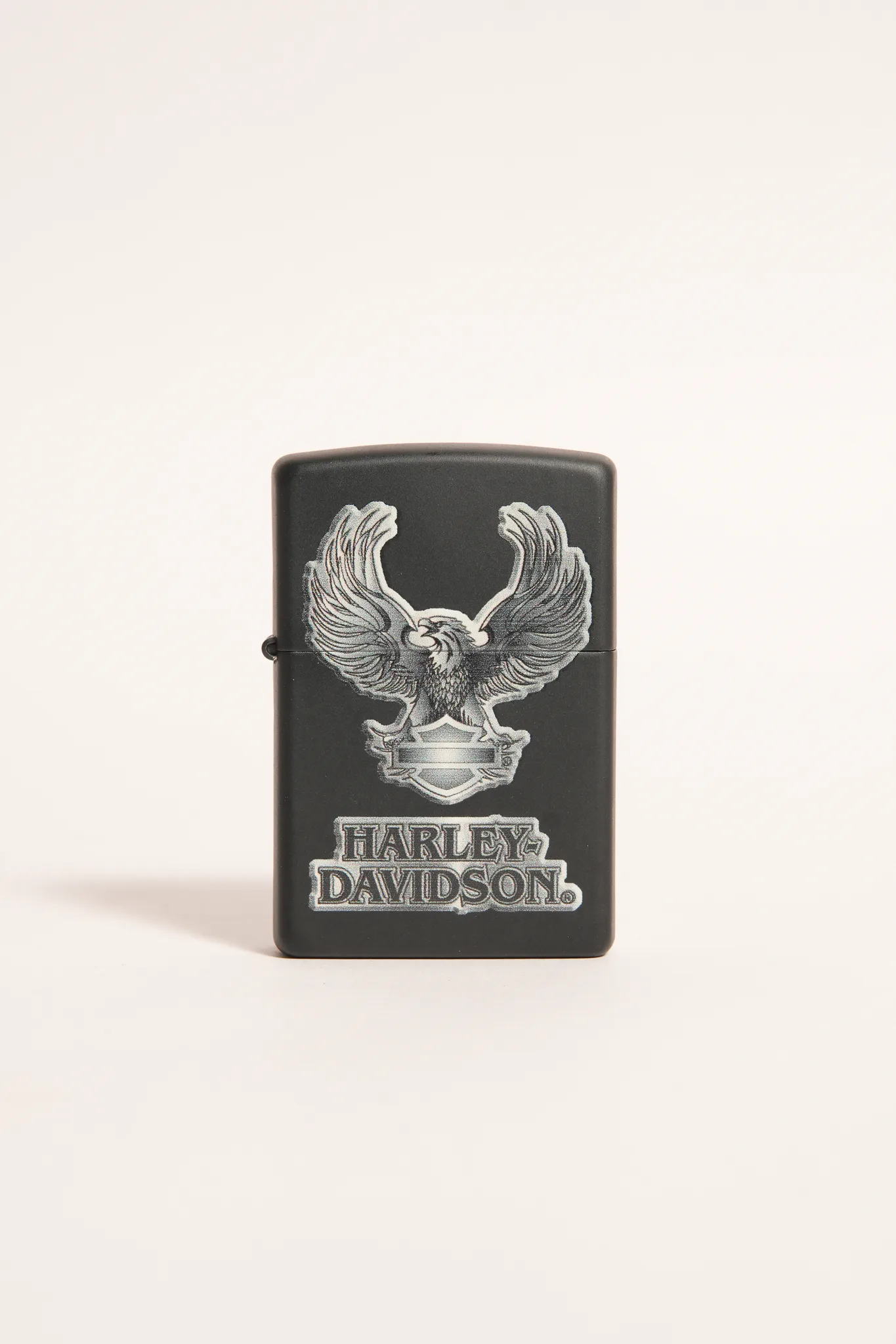 Vintage Zippo Harley-Davidson Eagle Matte Black Lighter