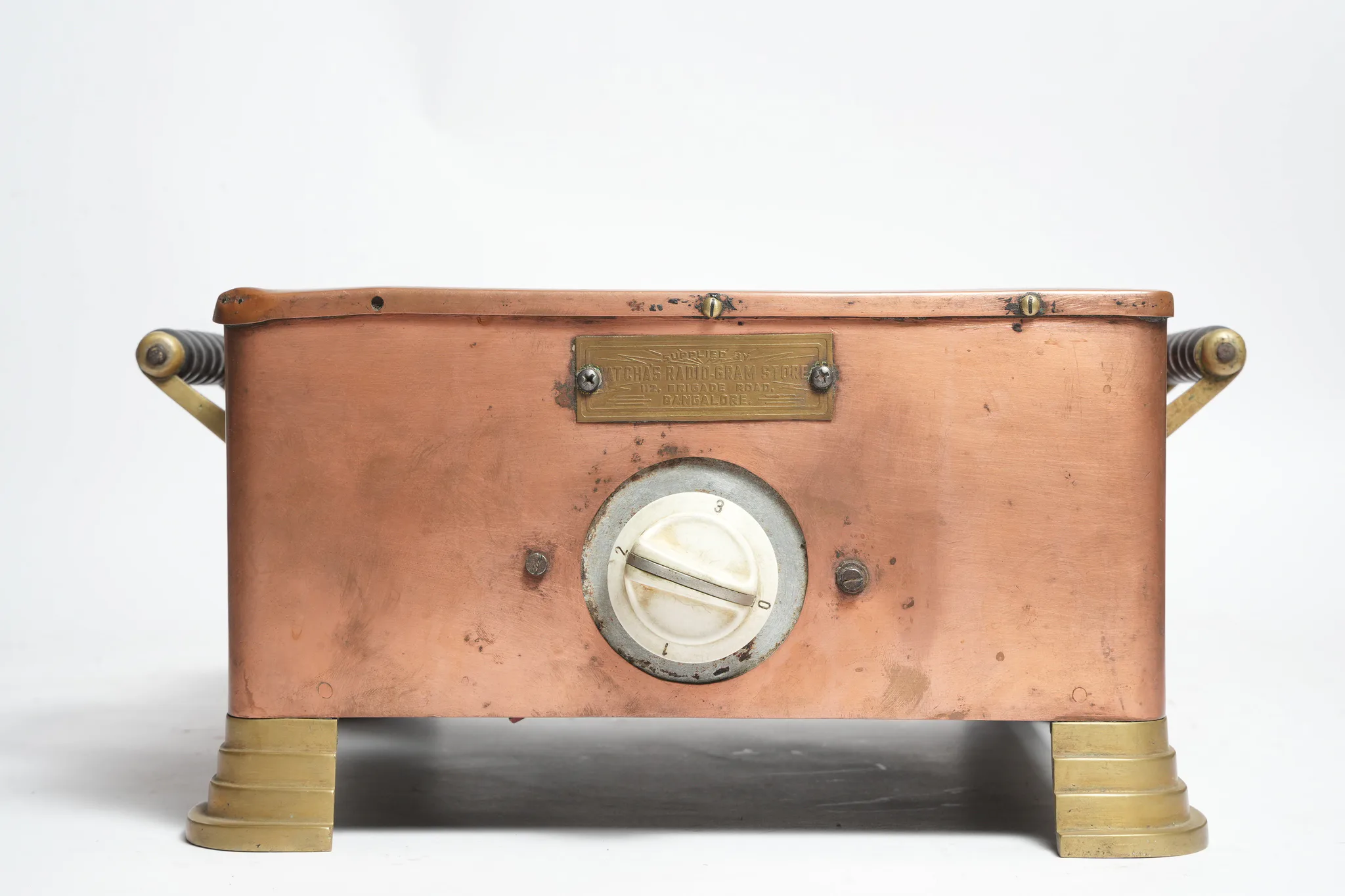 Watcha's Radio-Gram Stores Copper Electric Warmer — photograph 2