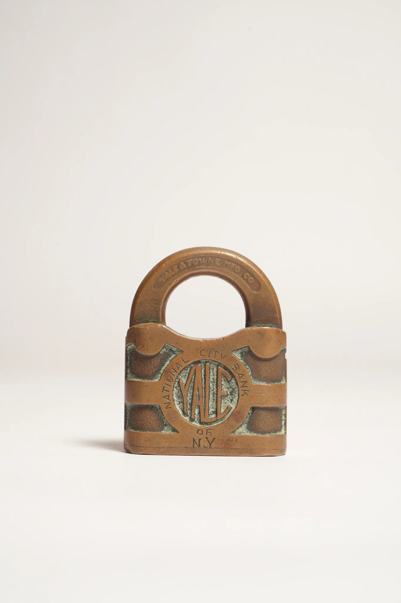 Yale & Towne Mfg. Co. National City Bank Padlock — photograph