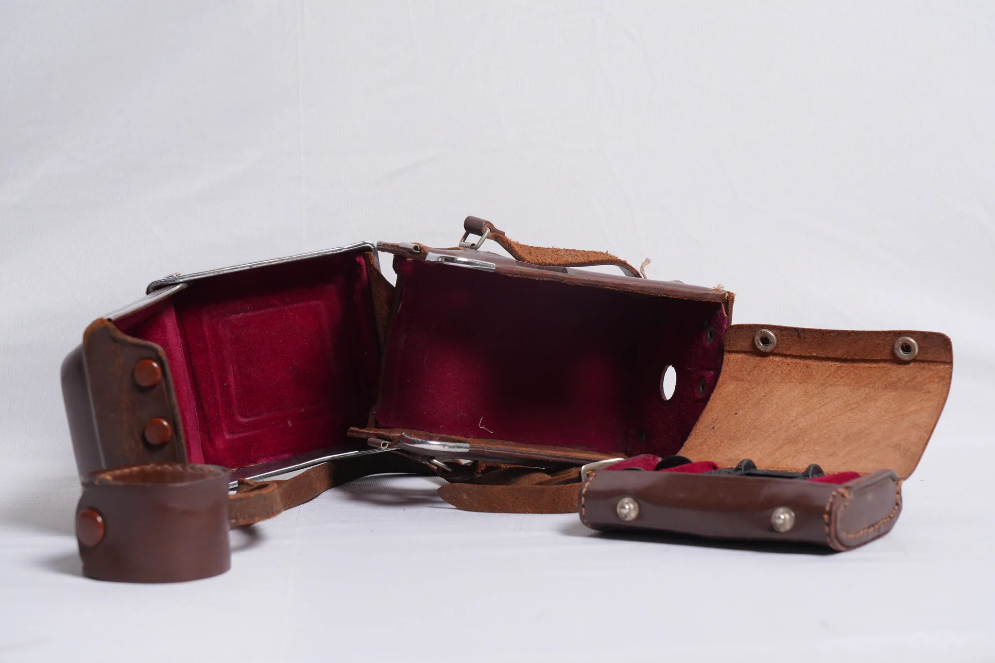 Yashica-D Twin-Lens Reflex Camera with Original Leather Case — photograph