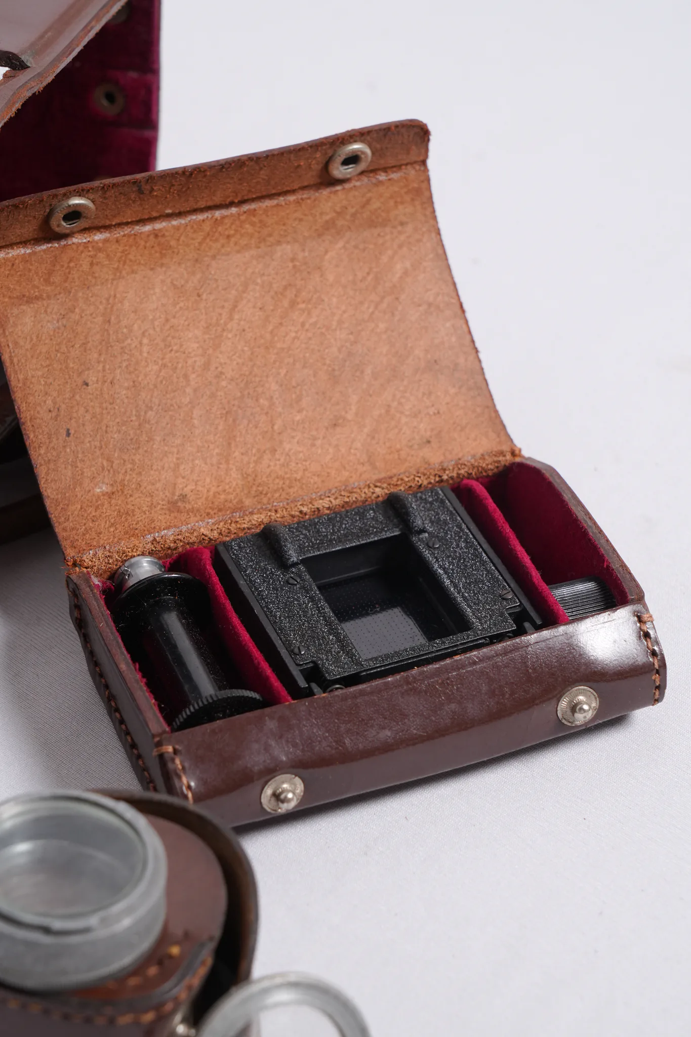 Yashica-D Twin-Lens Reflex Camera with Original Leather Case — photograph