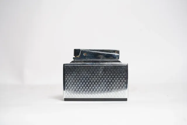 Mid-Century Guilloche Chrome Table Lighter