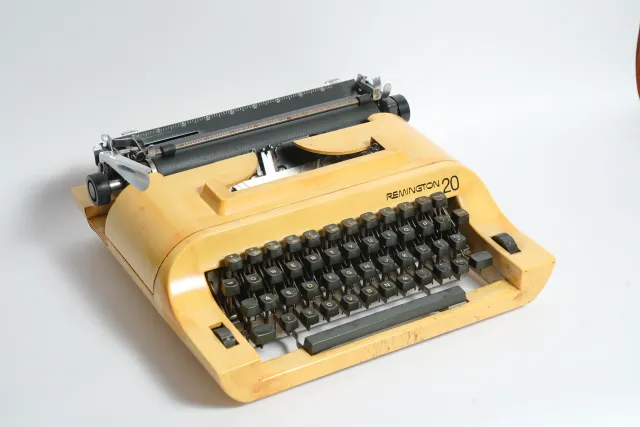 Remington 20 Mustard Yellow Portable Typewriter