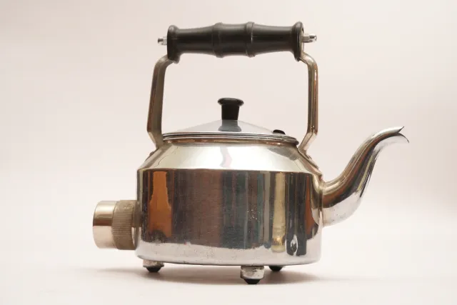 Vintage Electric Kettle with Side Power Inlet (1950s)