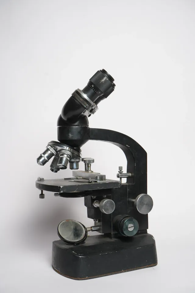 Vintage Inclined Head Research Laboratory Microscope