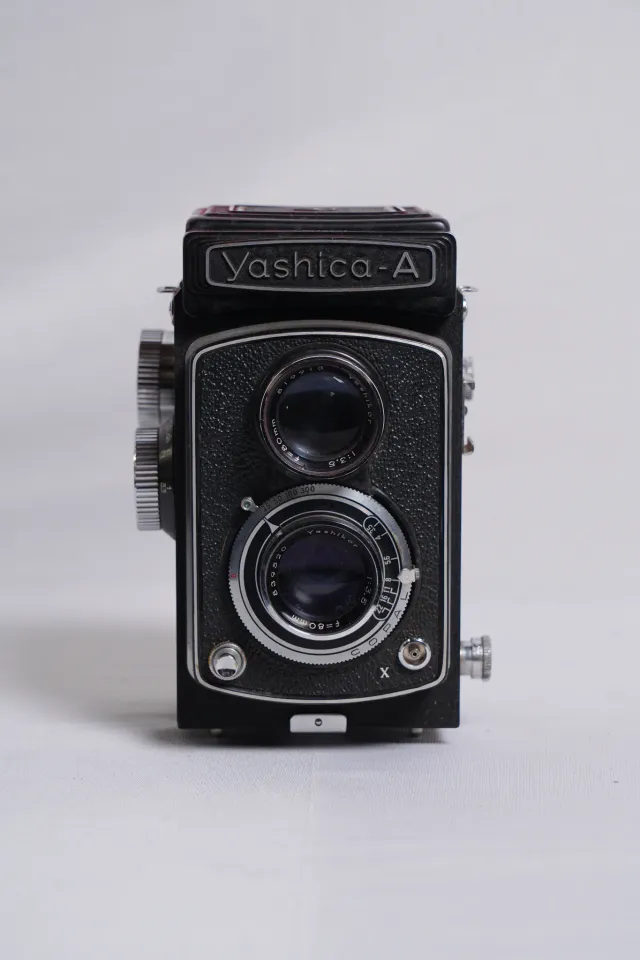 Yashica-A Twin-Lens Reflex Camera with Leather Case