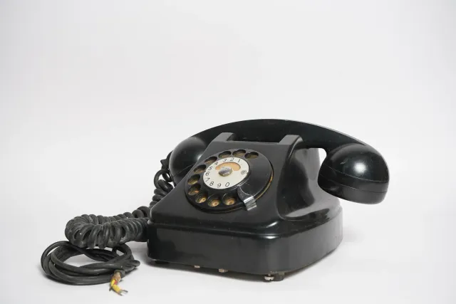 Tesla Vintage Bakelite Rotary Desk Telephone